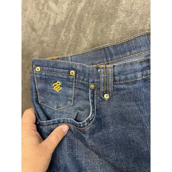 ROCAWEAR JEANS SIZE 42 W. Dark Blue Denim Regular Fit Zip Fly Roca Wear logo - Picture 4 of 10